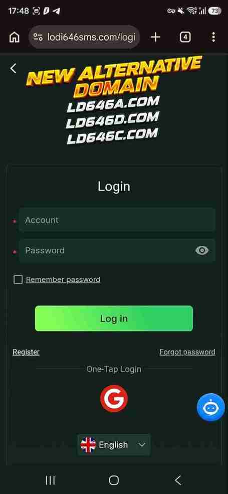 Lodi646 mobile homepage and login portal