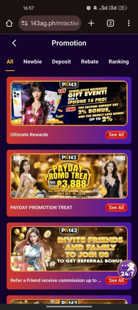 PH143 october promotion bonus