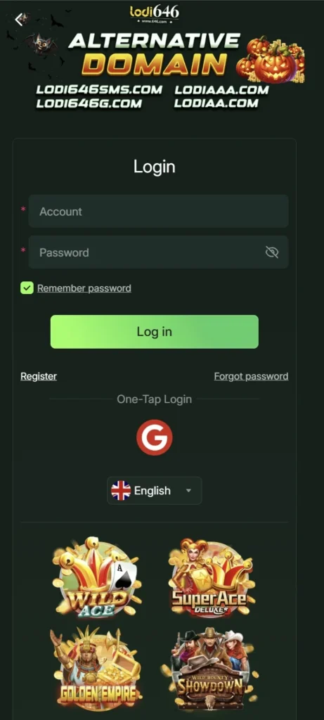 lodi 646 register login password